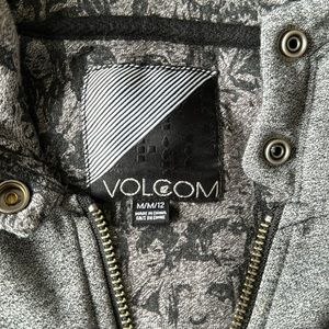 Volcom  studded grey lightweight hoodie